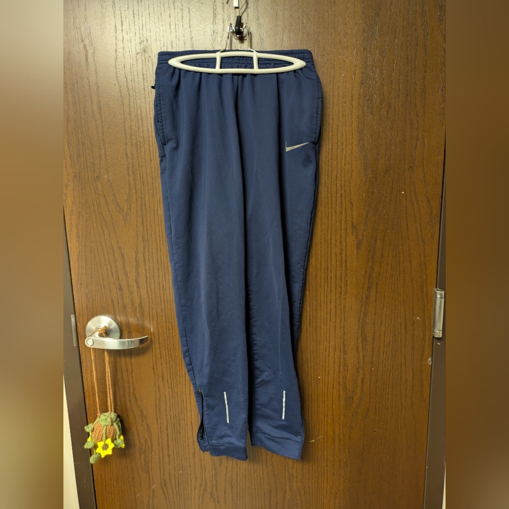 Nike Blue Joggers Youth Size Large 12-14 Elastic Waist Drawstring Pockets Pants